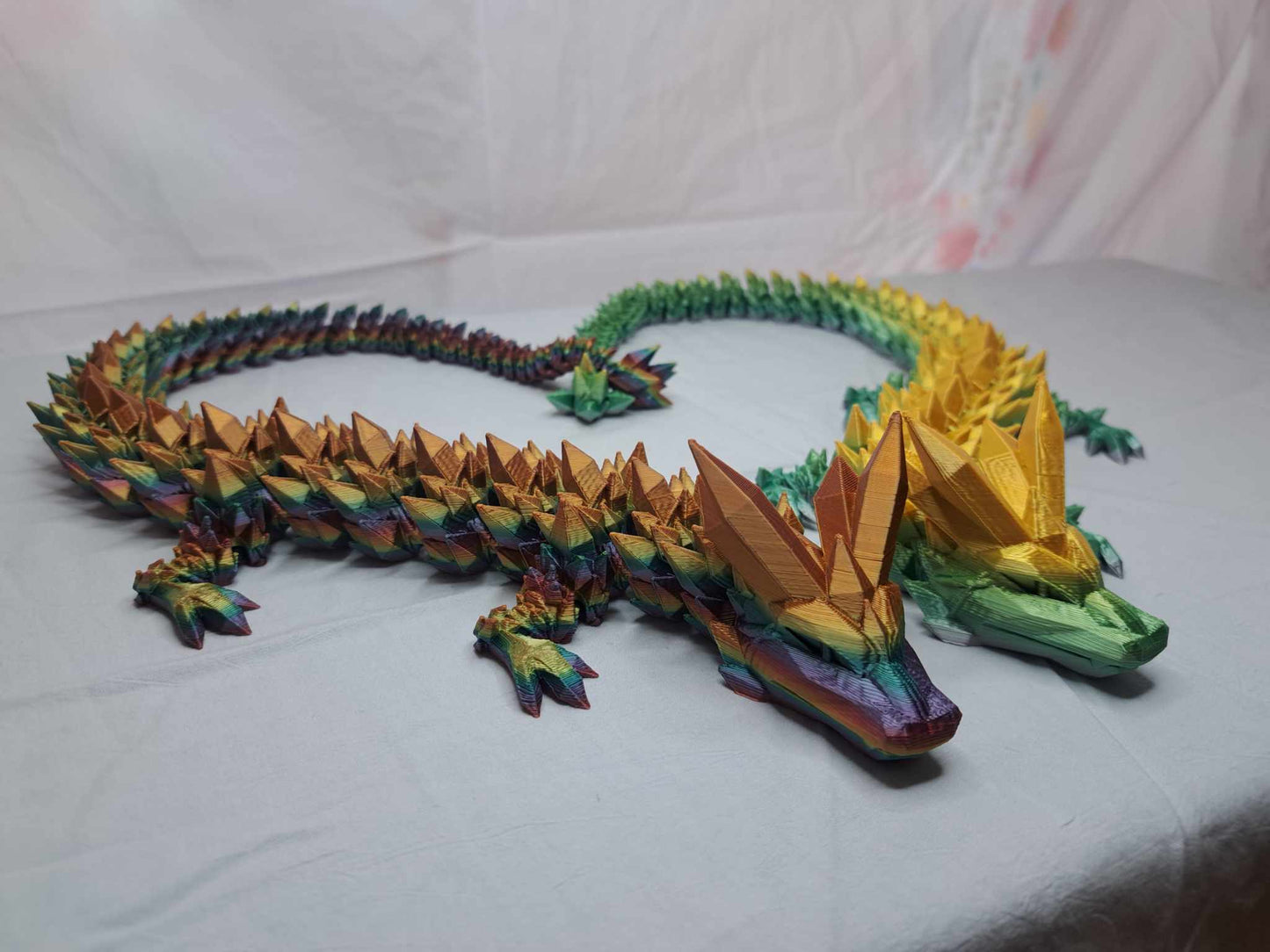 Large Crystal Dragon by Cinderwing3D - 3D Printed