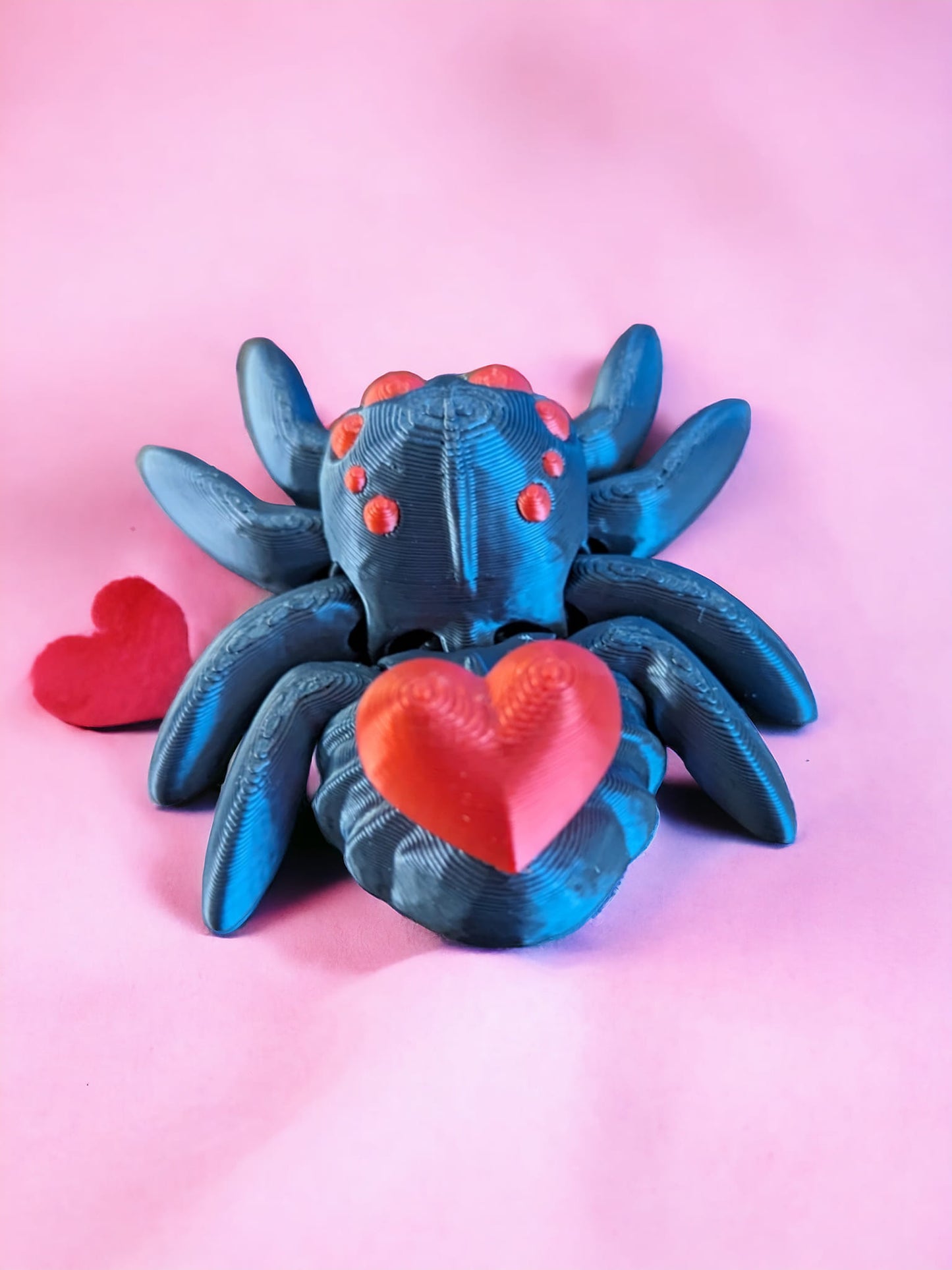 Flexi Heart Fidget Spider - Cinderwing3D Design