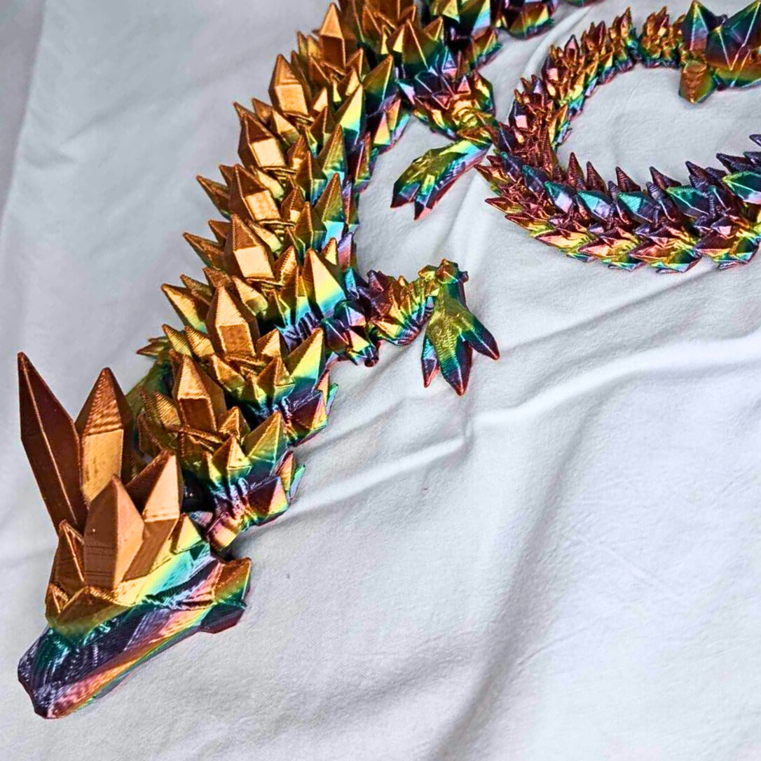 Large Crystal Dragon by Cinderwing3D - 3D Printed