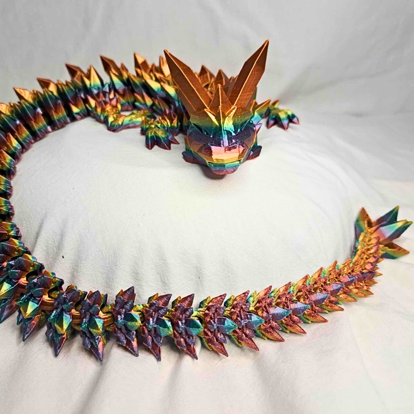 Large Crystal Dragon by Cinderwing3D - 3D Printed